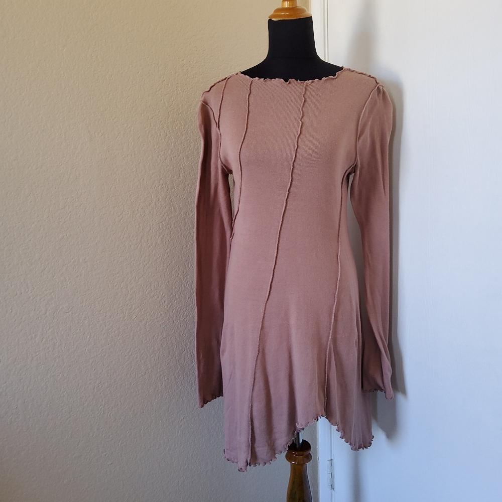 Free People We The Free Full Swing Tunic Tan / Camel Size S NWOT